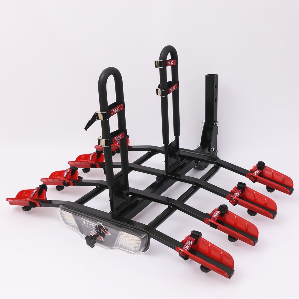 Portabicicletas AeroBike premium con luces para 4 bicicletas